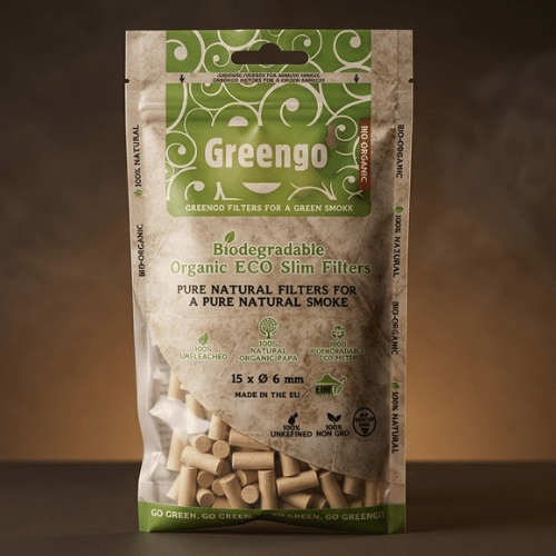 Greengo Slim Organik Poşet Sigara Sarma Filtresi - 6mm