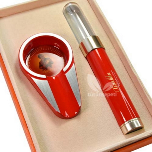 Gurkha Tüp Humidor ve Küllük seti