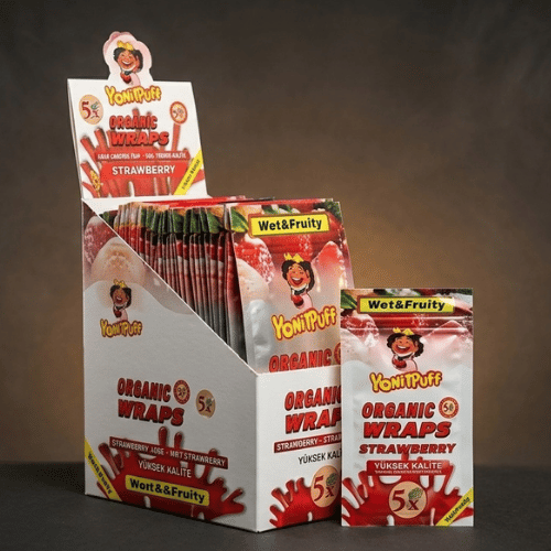 Honeypuff Organic Wraps Çilek aromalı sarma kağıdı