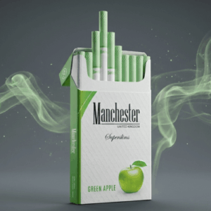 Manchester Green Apple Super Slim Sigara - Yeşil Elma Aromalı