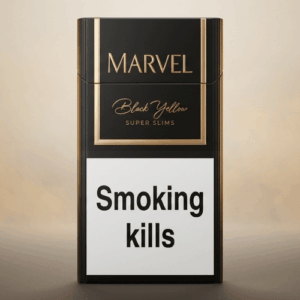Marvel Black Yellow superslim sigara - Vanilya aromalı