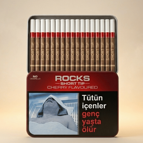 Rocks Short Cherry sigarillo - Kiraz Aromalı - 50's