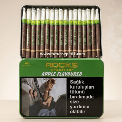 Rocks Short Tip Apple Sigarillo - Elma Aromalı - 50's