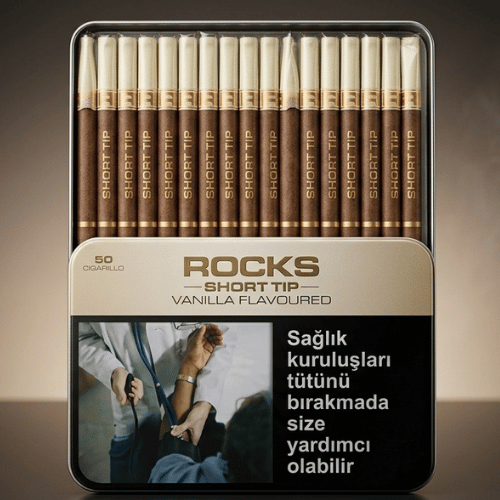 Rocks Short Tip Vanilla sigarillo - Vanilya Aromalı - 50's