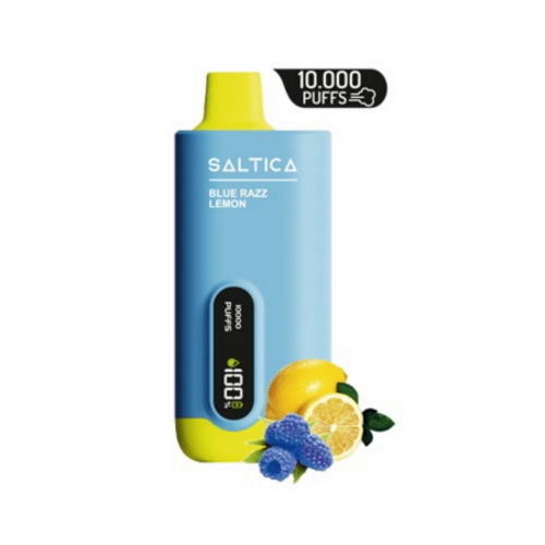 Saltica 10000 Blue Razz Lemon Puff - Dijital ekranlı