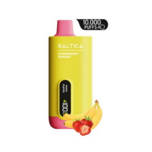 Saltica 10000 Strawberry Banana Puff - Dijital ekranlı