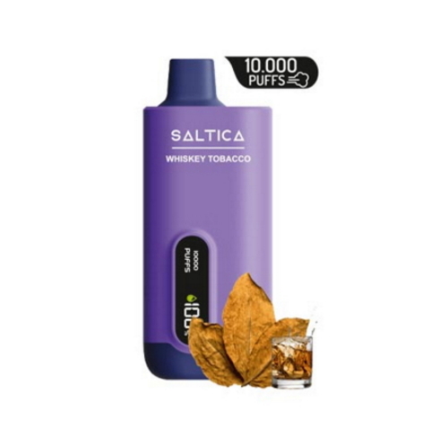 Saltica 10000 Whiskey Tobacco Puff - Dijital ekranlı