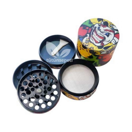 Cartoon Temalı Metal Grinder - Tütün öğütücü