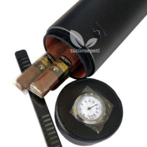 Cohiba Silindir Humidor - Deri Puro Kutusu