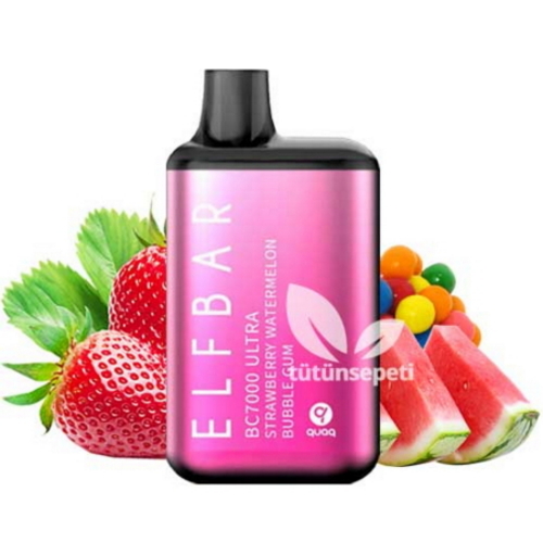 Elf Bar Bc7000 Ultra Strawberry Watermelon Bubble Gum Puff