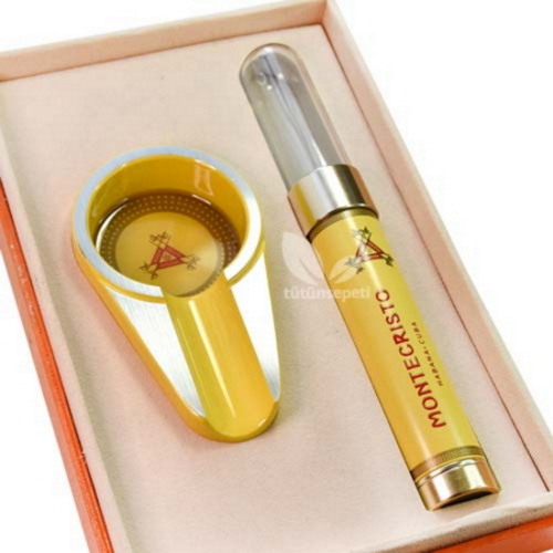 Montecristo Tekli Tüp Humidor ve Küllük seti