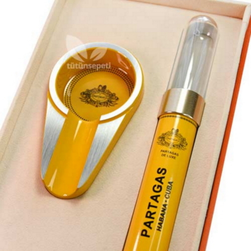 Partagas Tekli Tüp Humidor ve Küllük seti