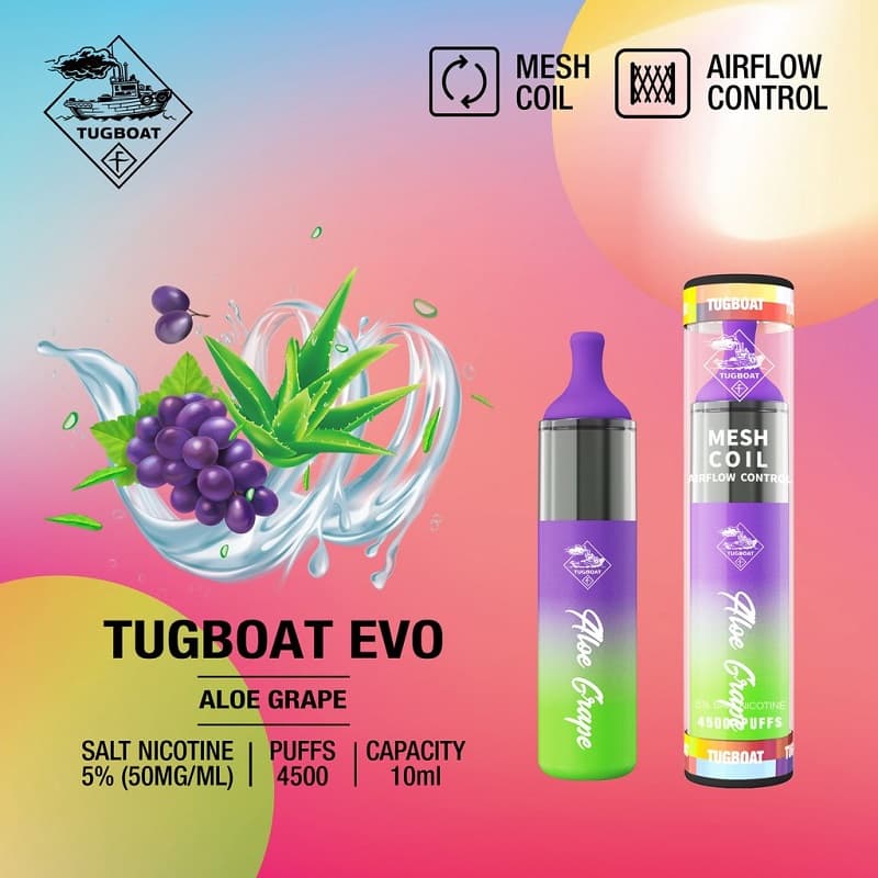 Tugboat EVO Aloe Grape 4500 Puff